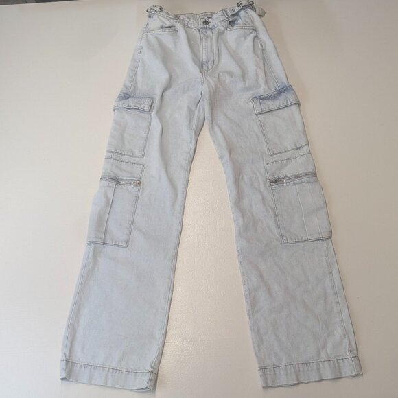 We Wore What Size 26 Wide Legged Utility Jeans - Picture 1 of 15